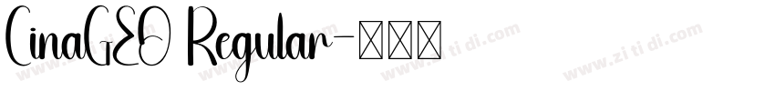 CinaGEO Regular字体转换